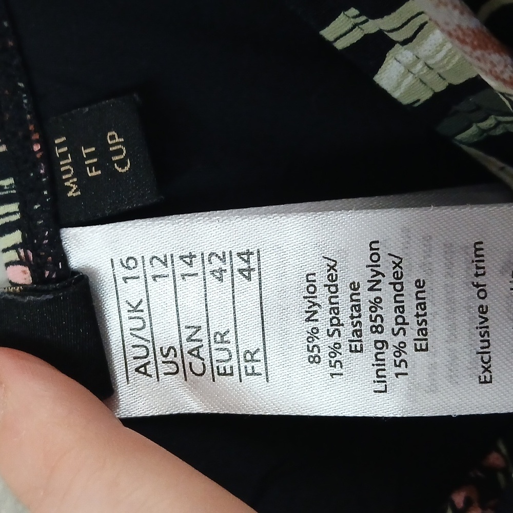 NWOT Nip Tuck Fern Gully Joanne one piece swimsuitsize 16 - Picture 6 of 9